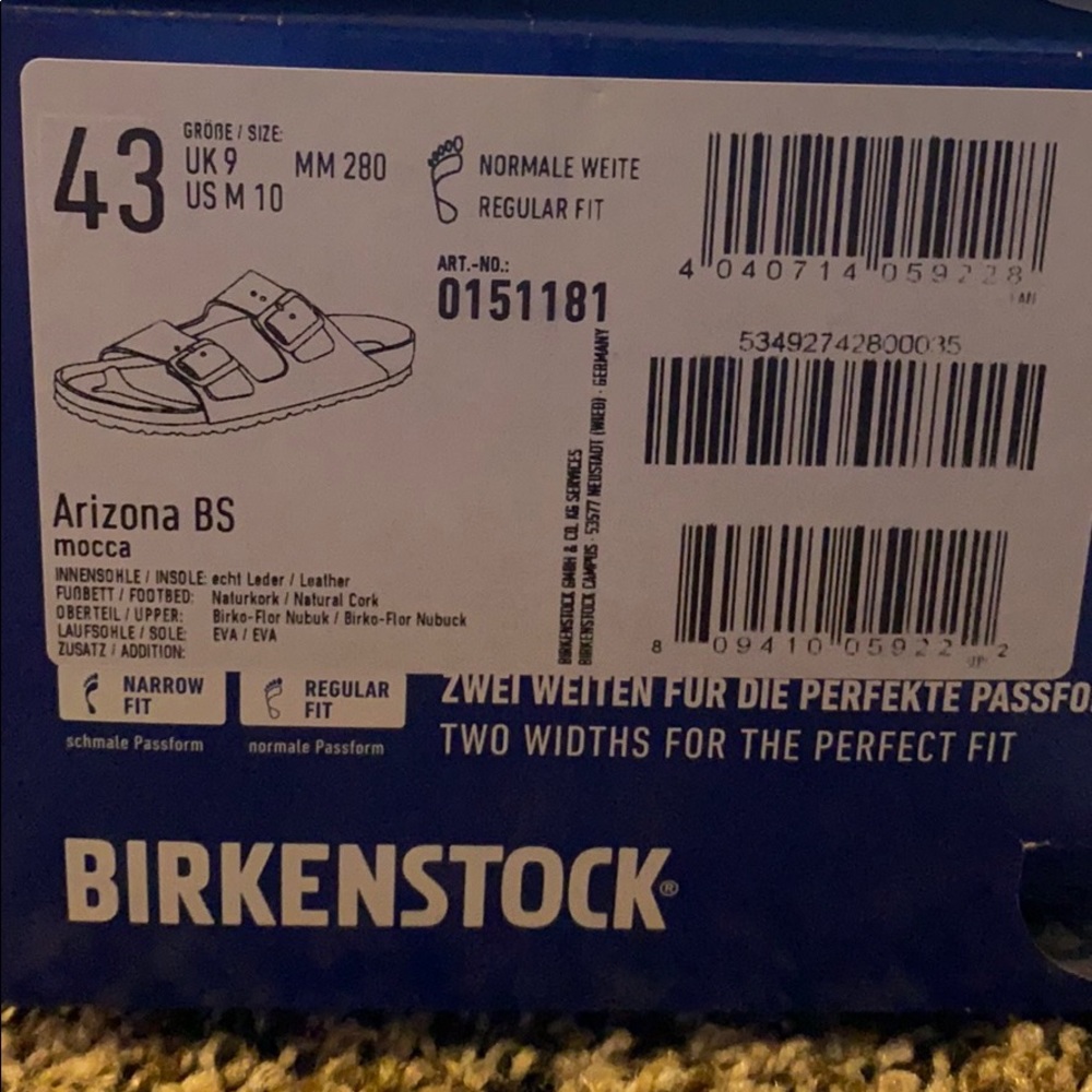 Men’s birkenstock size 10 they run a little big